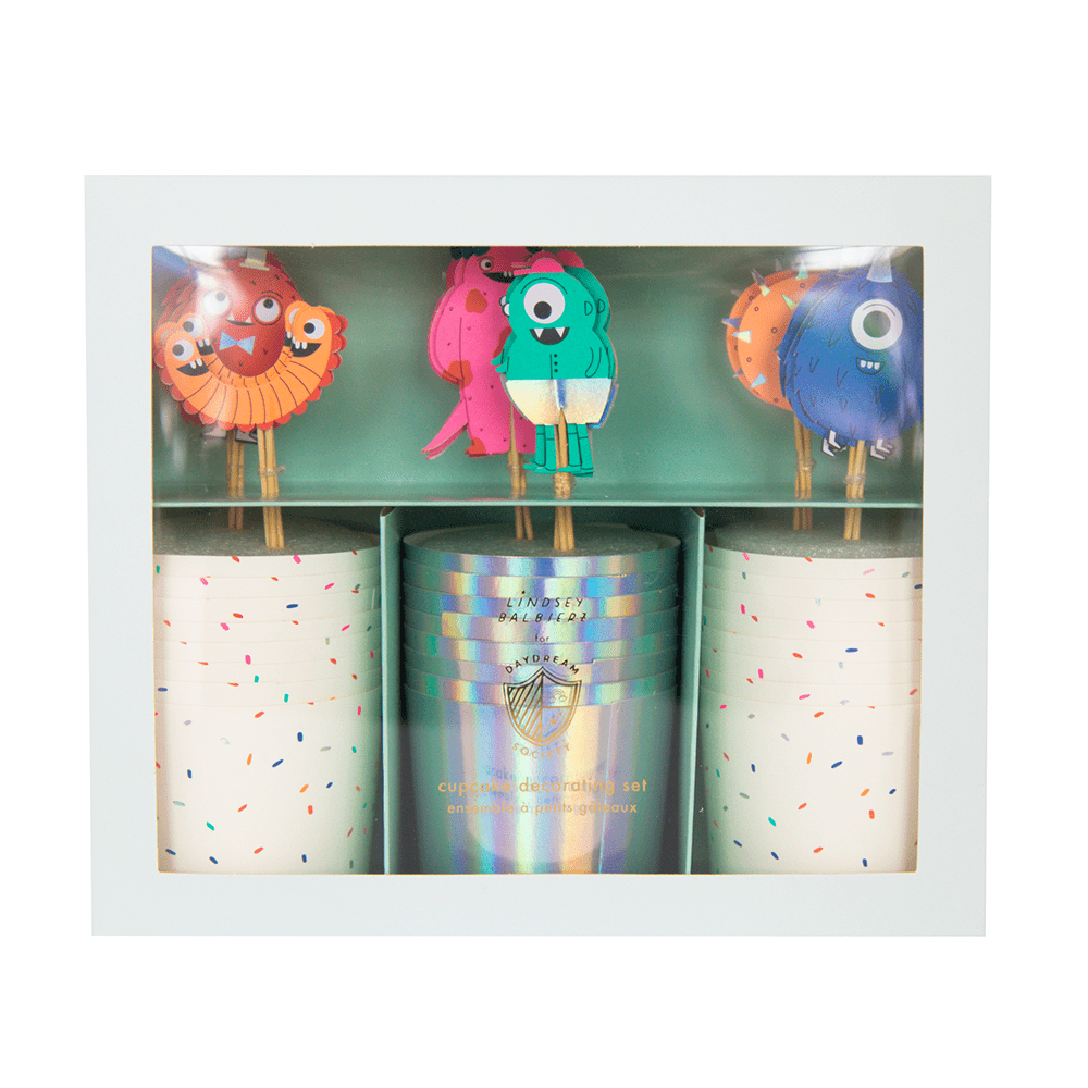 Little Monsters Cupcake Decorating Set - bubblegum market