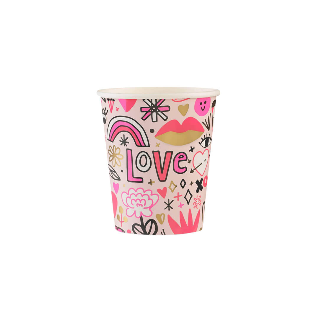 Love Notes Party Cups - bubblegum market