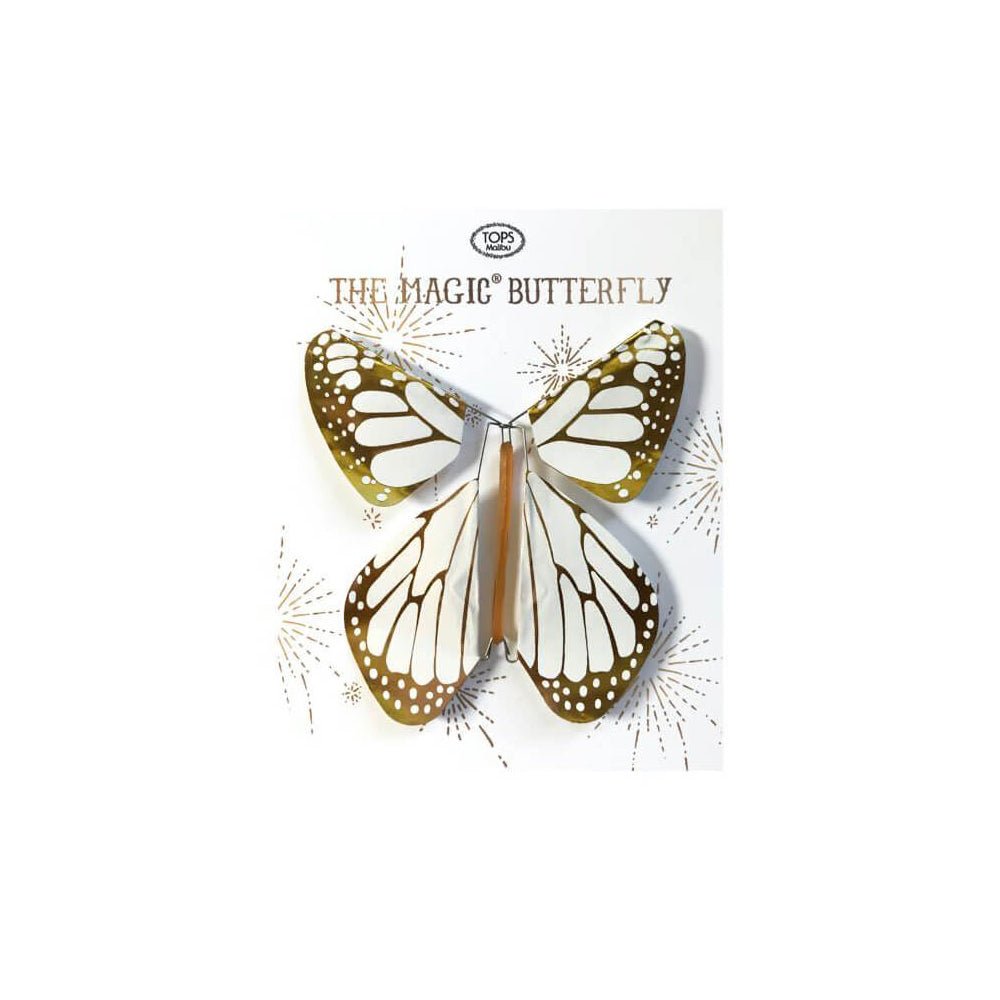 Magic Flying Butterfly White/Gold Metallic - bubblegum market