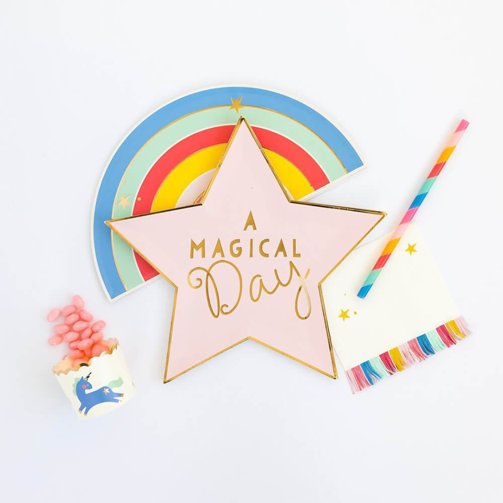 Magical Rainbow Party Plates 9" - bubblegum market