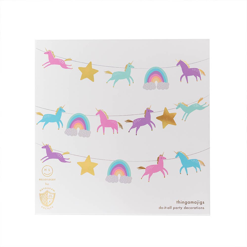 Magical Unicorn Thingamajigs Party Decorations / Banner - bubblegum market