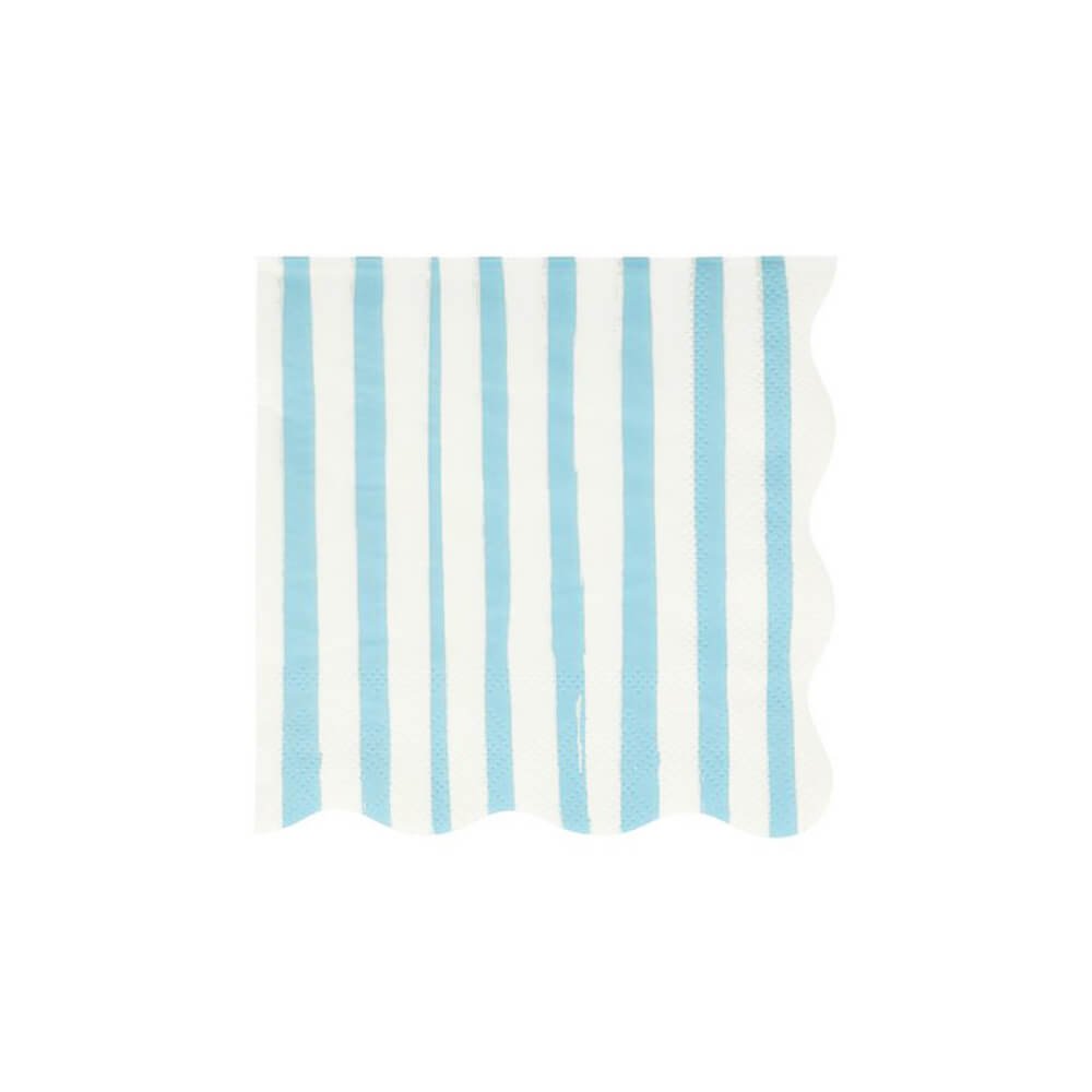 Meri Meri Party Blue Stripe Small Napkins - bubblegum market
