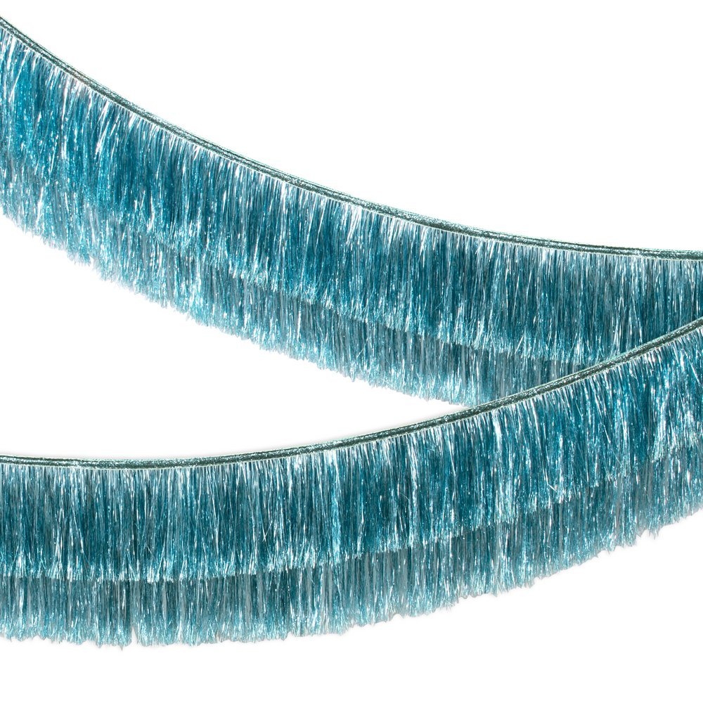 Meri Meri Party Blue Tinsel Fringe Garland - bubblegum market