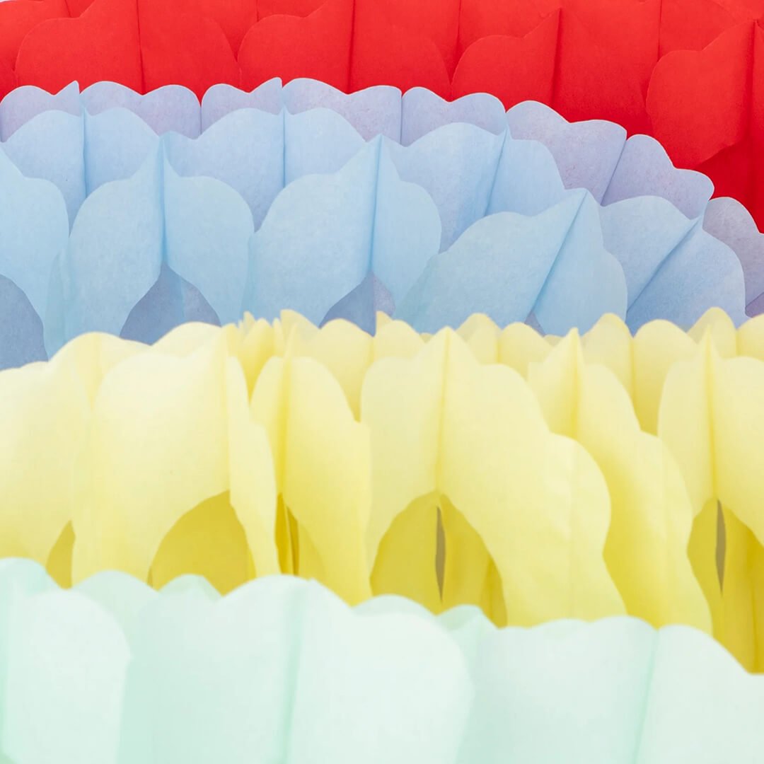 Meri Meri Party Bright Honeycomb Garlands (Set of 4) - bubblegum market