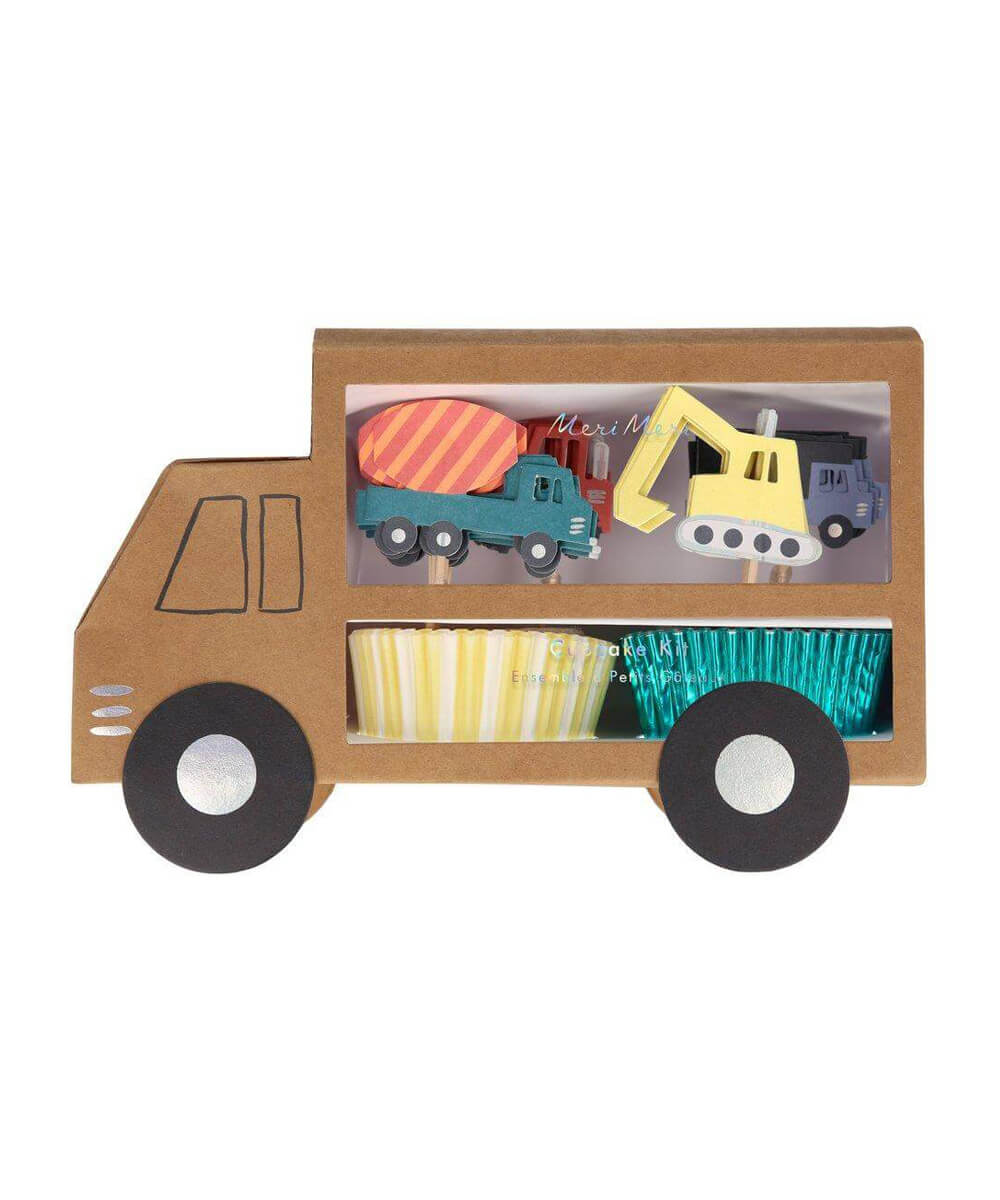 Meri Meri Party Construction Cupcake Kit - bubblegum market