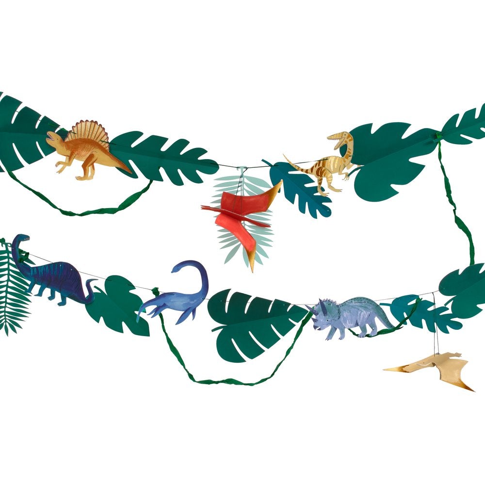 Meri Meri Party Dinosaur Kingdom Large Garland - bubblegum market