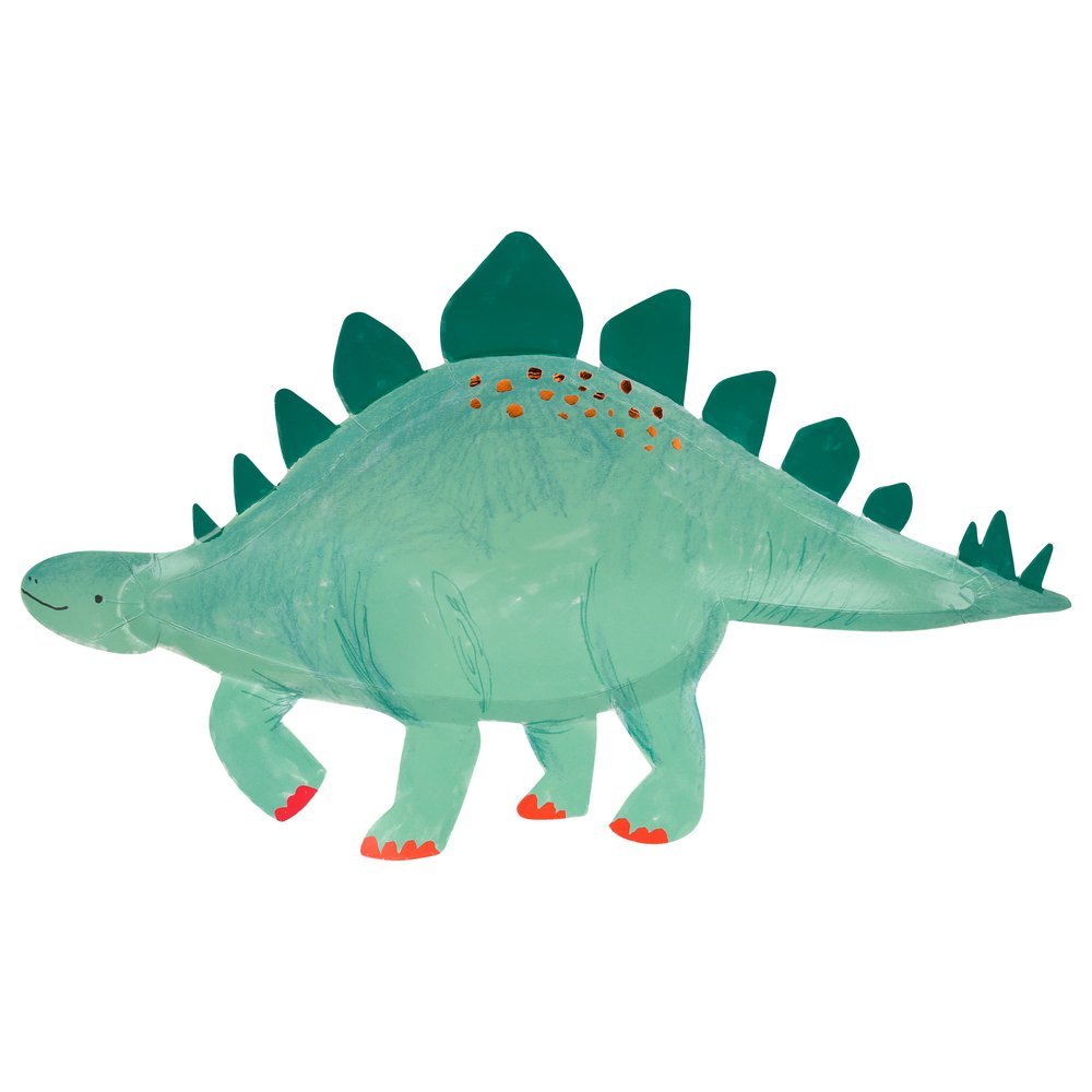Meri Meri Party Dinosaur Kingdom Stegosaurus Plates / Platters - bubblegum market