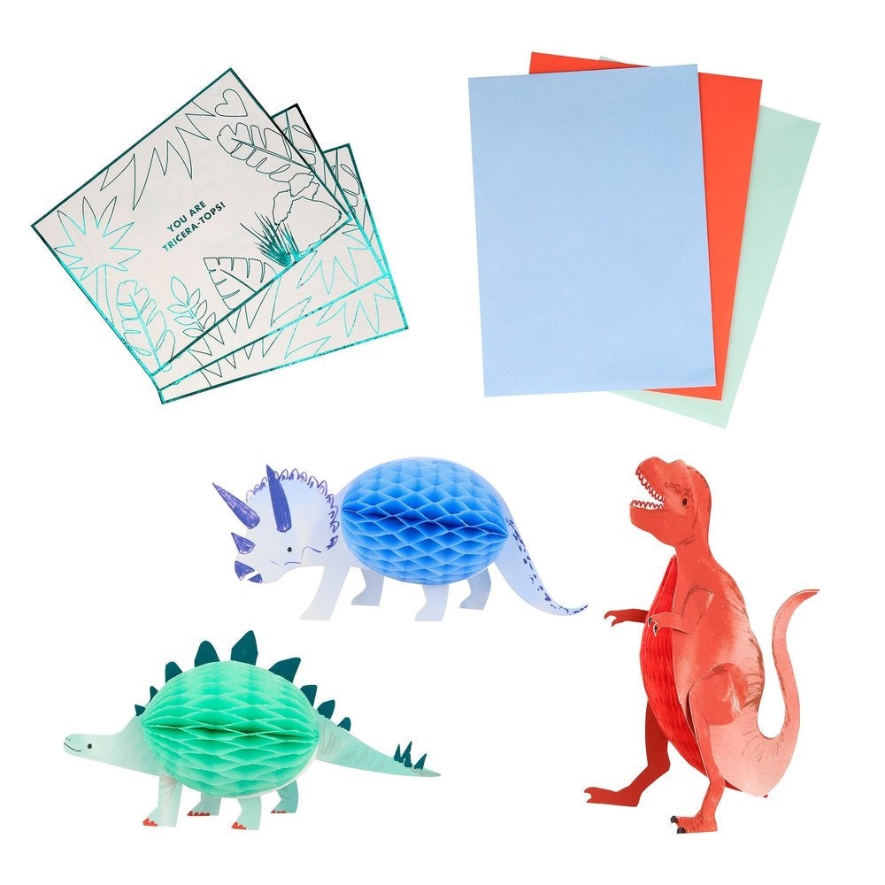 Meri Meri Party Dinosaur Valentine Card Kit (12ct) - bubblegum market