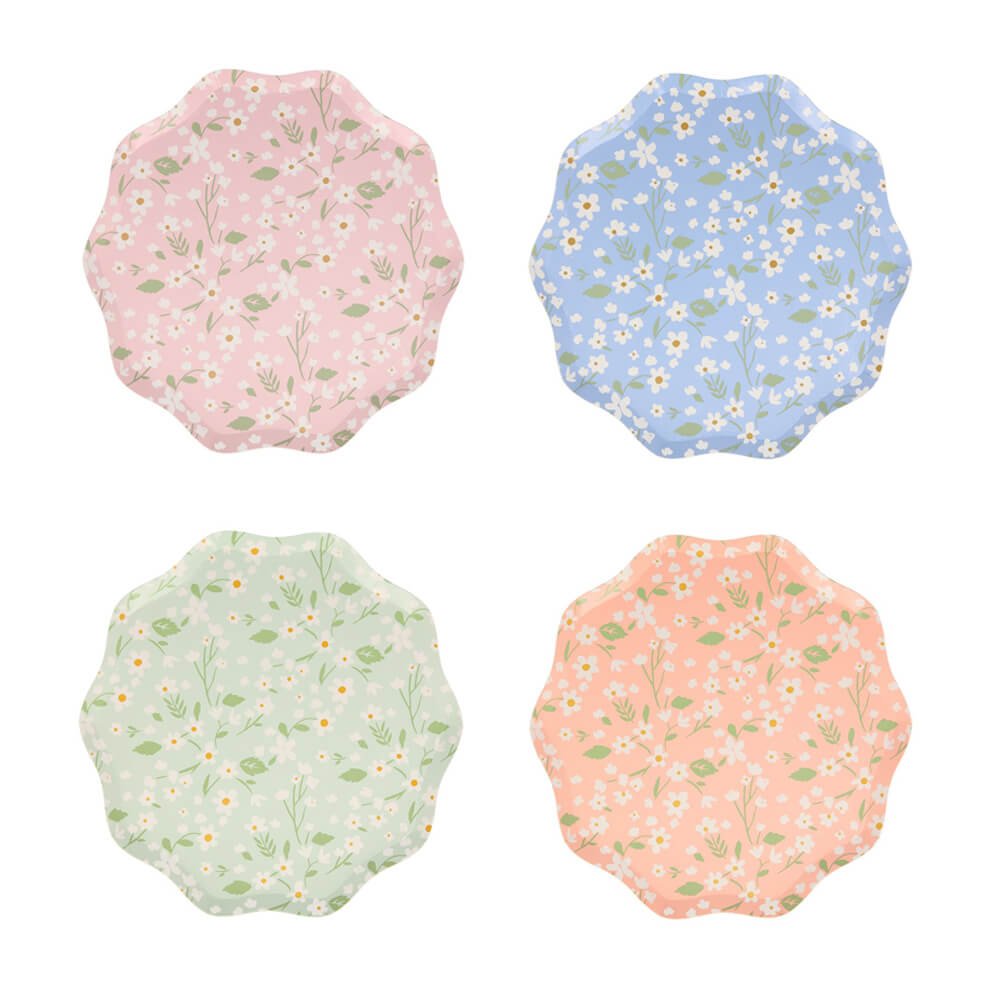 Meri Meri Party Ditsy Floral Side Plates 8.5" - bubblegum market