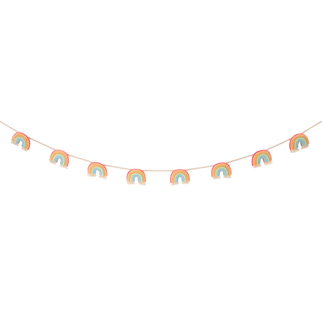 Meri Meri Party Felt Rainbow Garland - bubblegum market