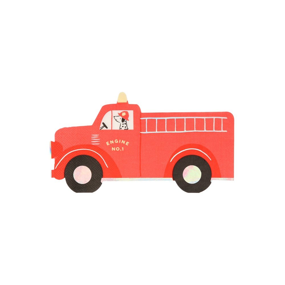 Meri Meri Party Fire Truck Napkins - bubblegum market