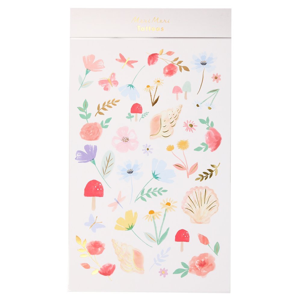 Meri Meri Party Floral Tattoo Sheets - bubblegum market