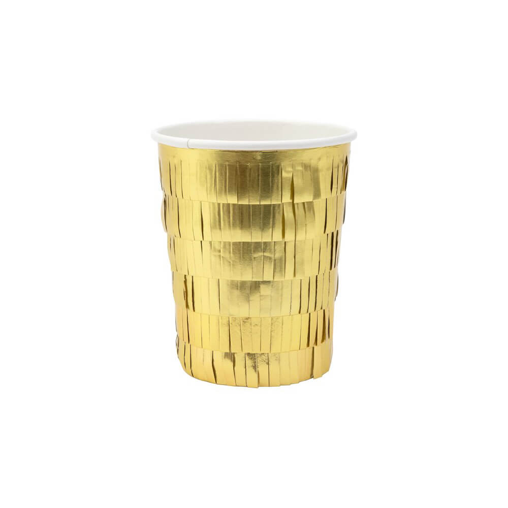 Meri Meri Party Gold Fringe Party Cups - bubblegum market