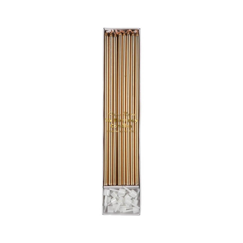 Meri Meri Party Gold Long Candles - bubblegum market