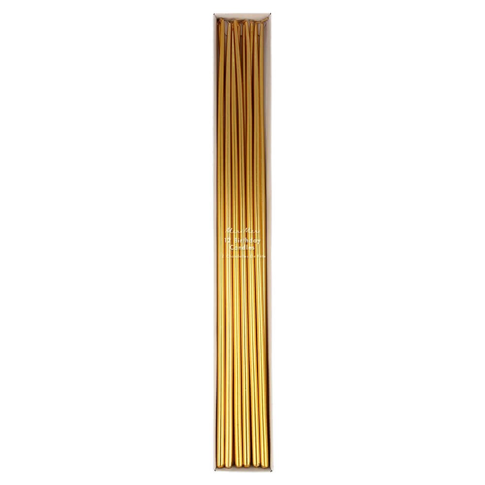 Meri Meri Party Gold Tapered Candles - bubblegum market