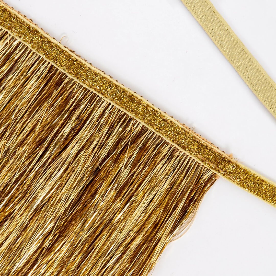 Meri Meri Party Gold Tinsel Fringe Garland - bubblegum market