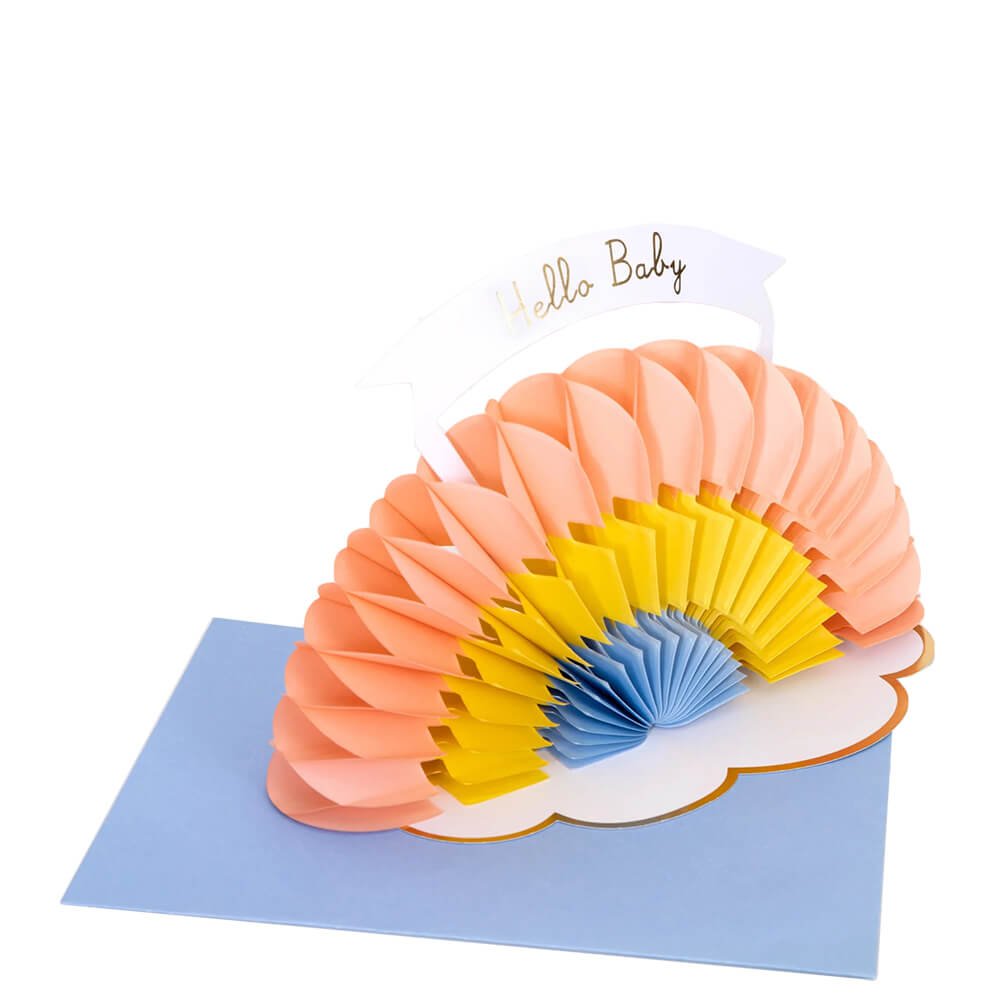 Meri Meri Party Honeycomb Rainbow Baby Card / Decoration - bubblegum market