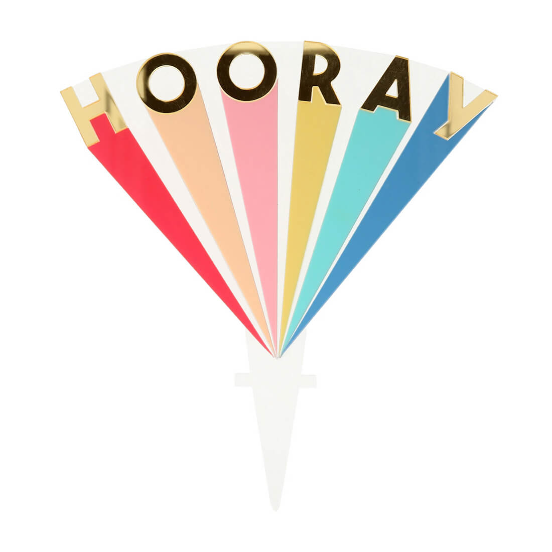 Meri Meri Party Hooray Acrylic Cake Topper - bubblegum market