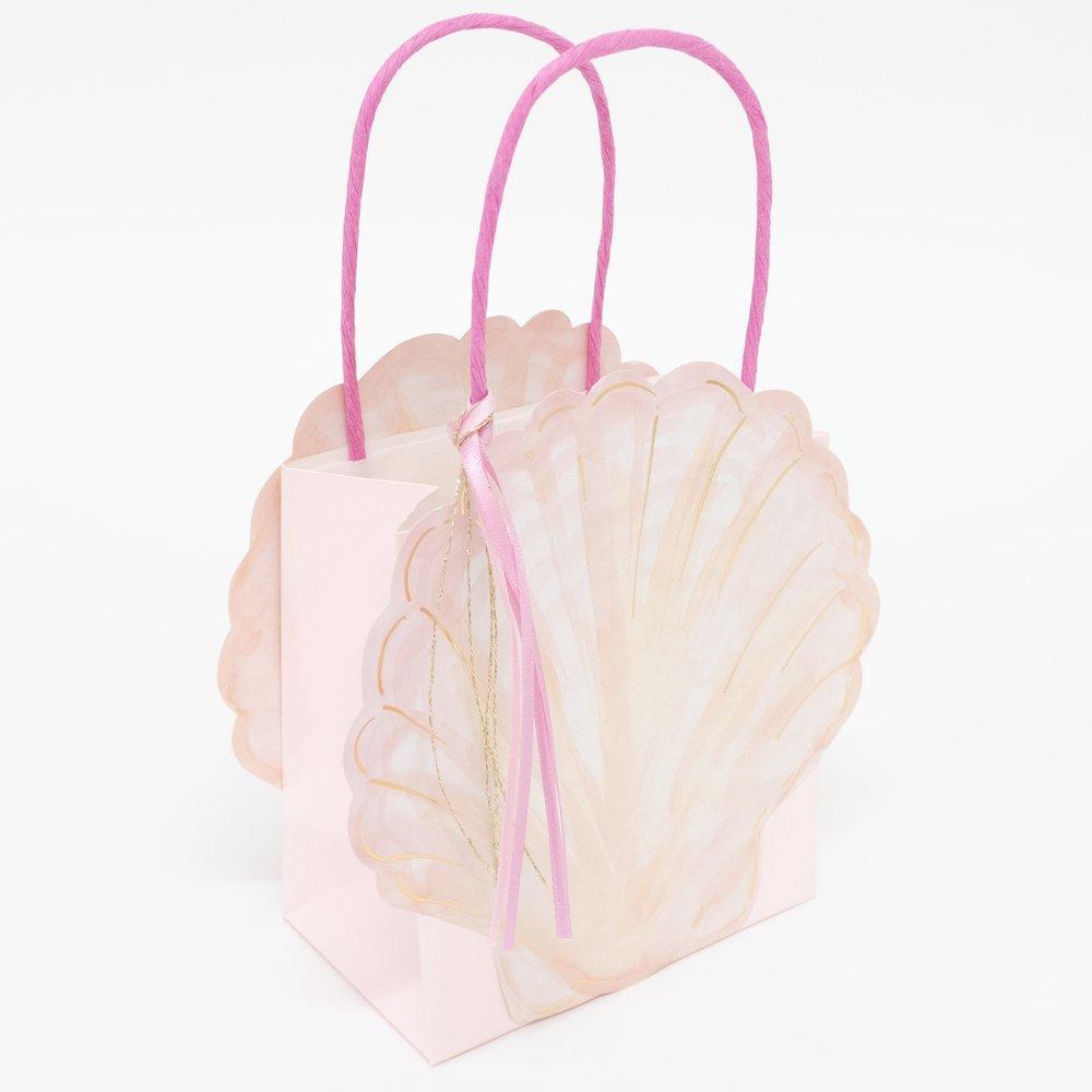 Meri Meri Party Mermaid / Under the Sea Shell Favor Bags - bubblegum market