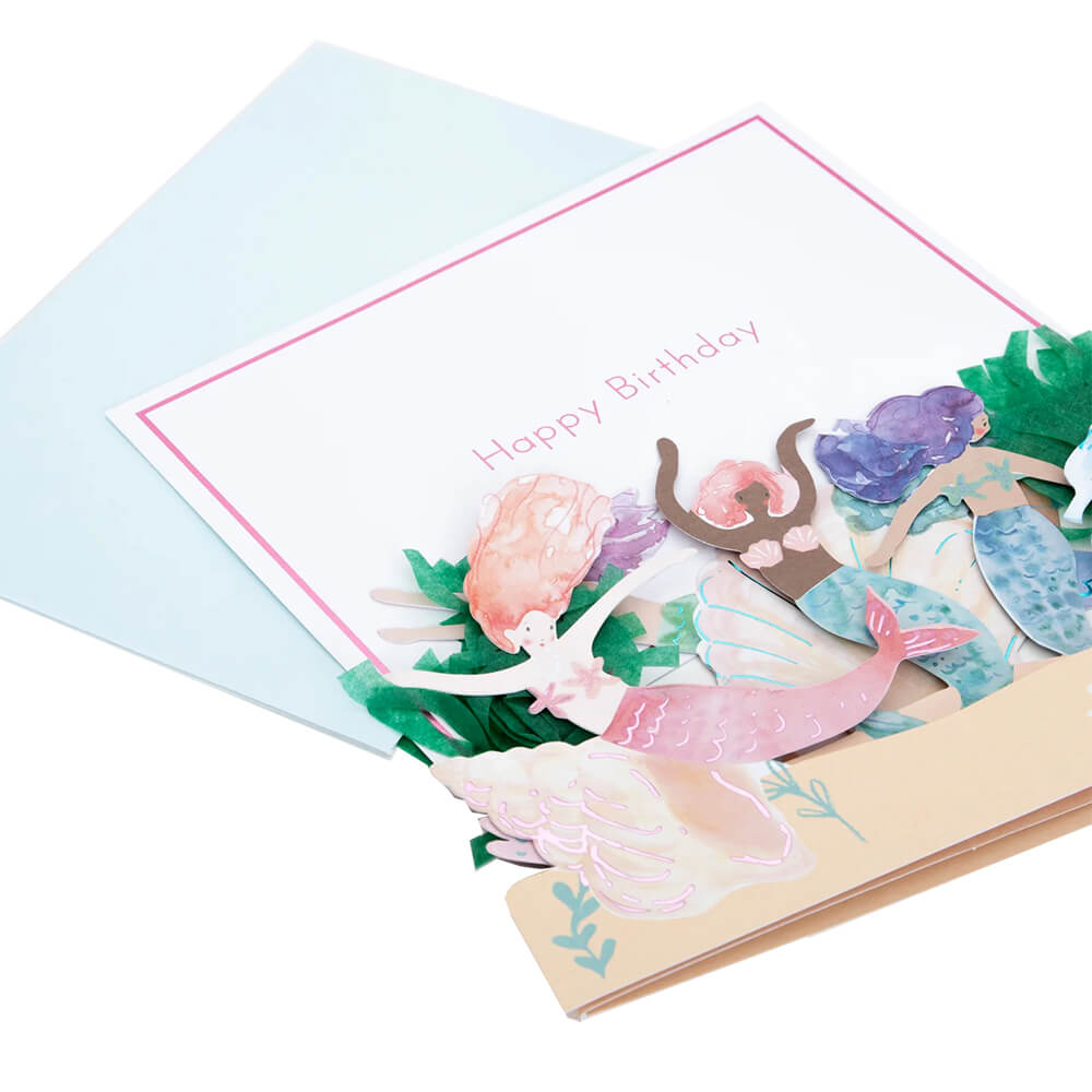 Meri Meri Party Mermaids Birthday Card / Decoration - bubblegum market