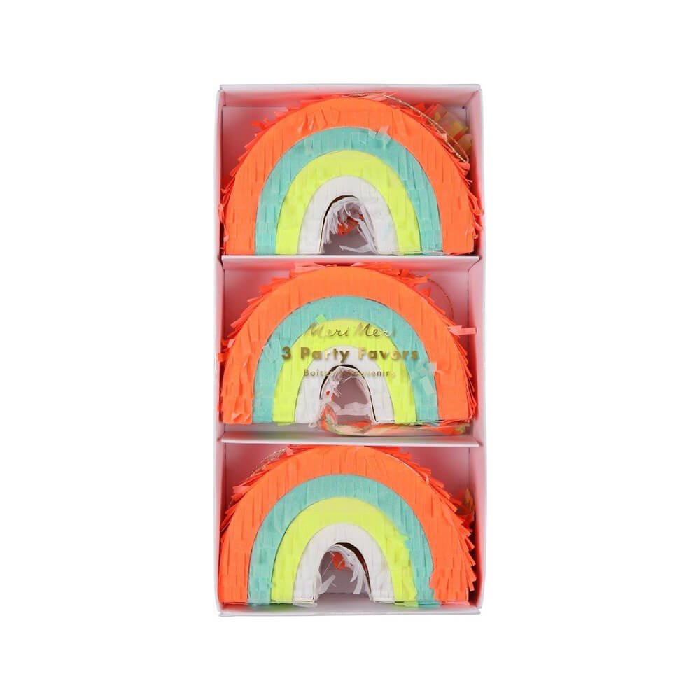 Meri Meri Party Mini Rainbow Pinata Favors (Set of 3) - bubblegum market