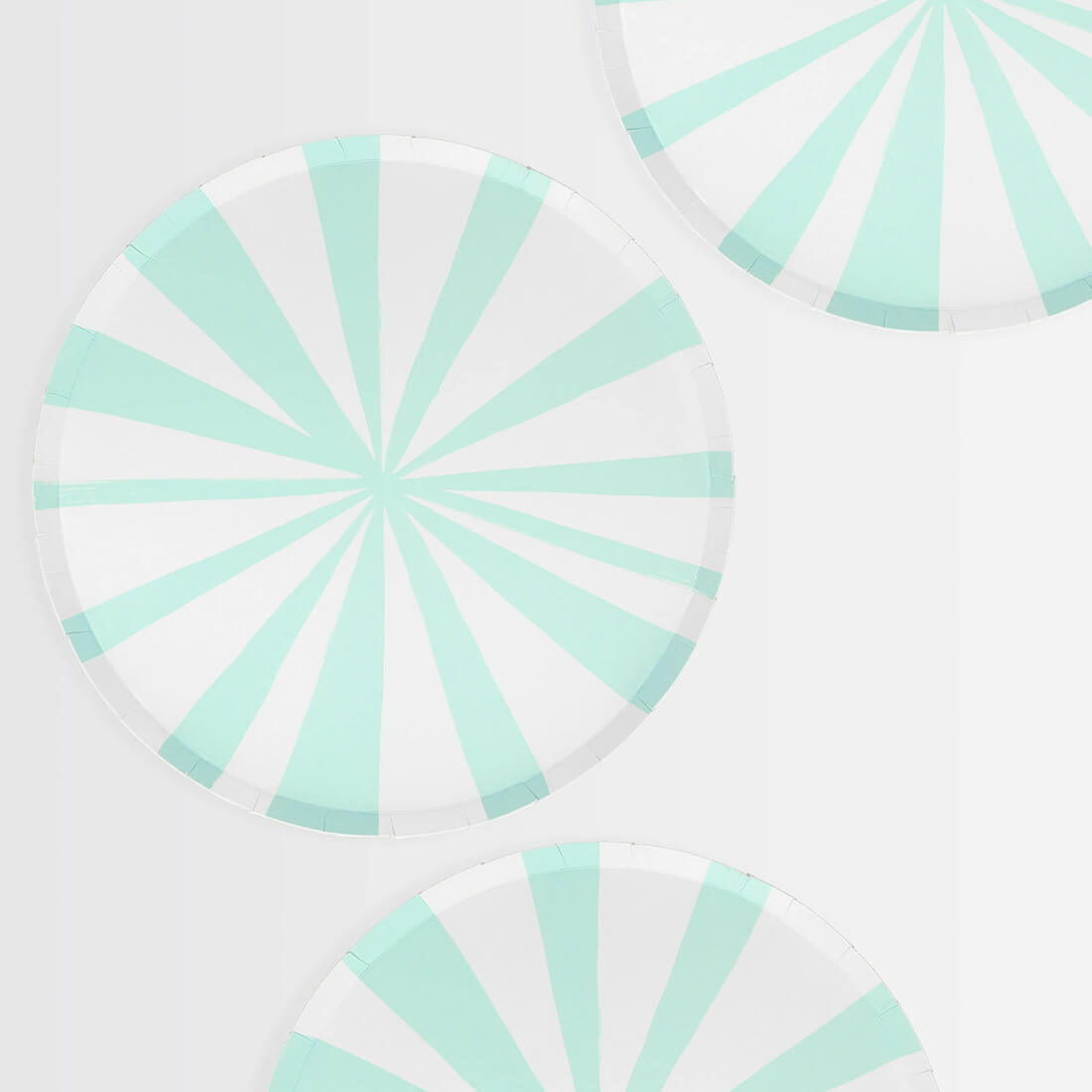 Meri Meri Party Mint Stripe Dinner Plates 10.5" - bubblegum market
