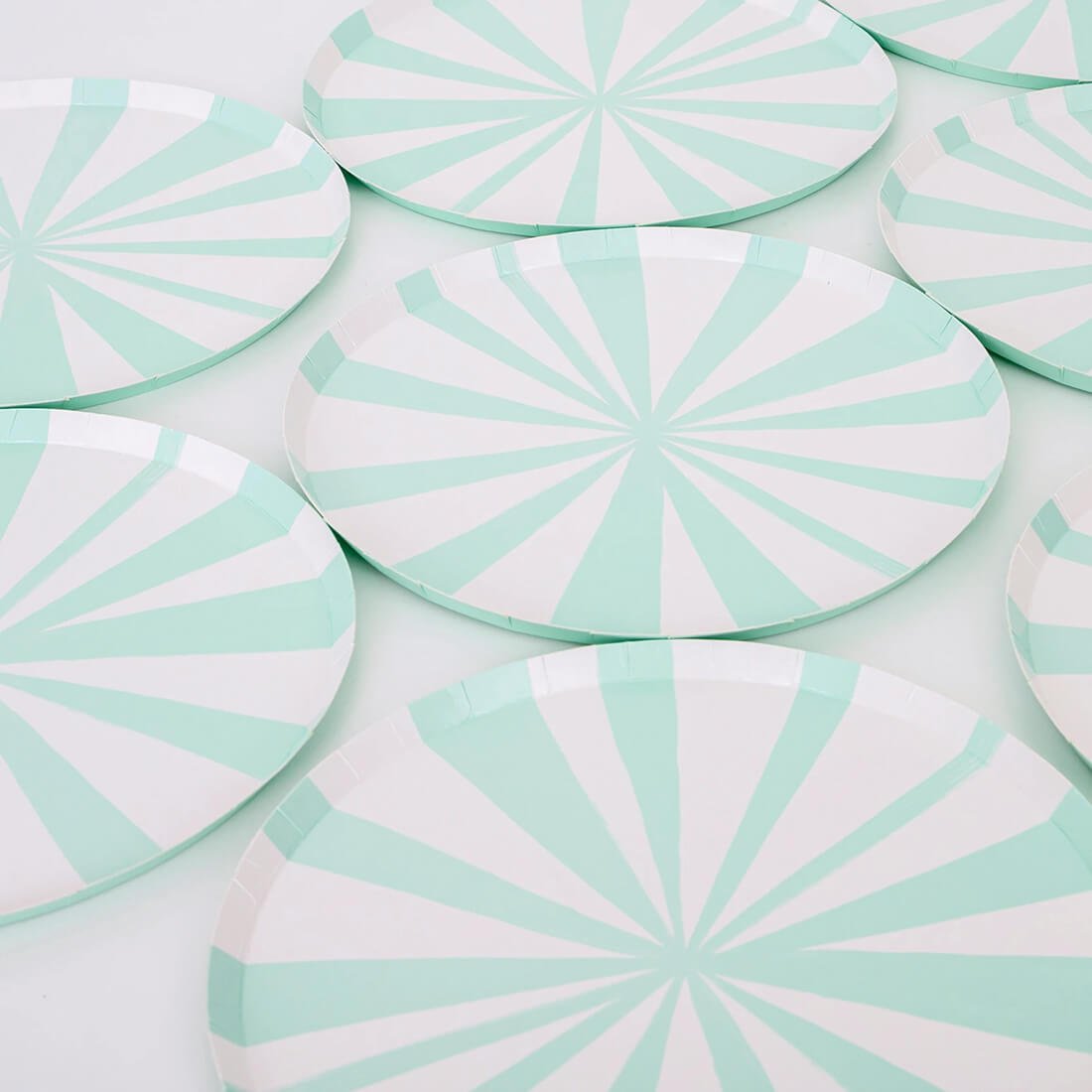 Meri Meri Party Mint Stripe Side Plates 8.5" - bubblegum market