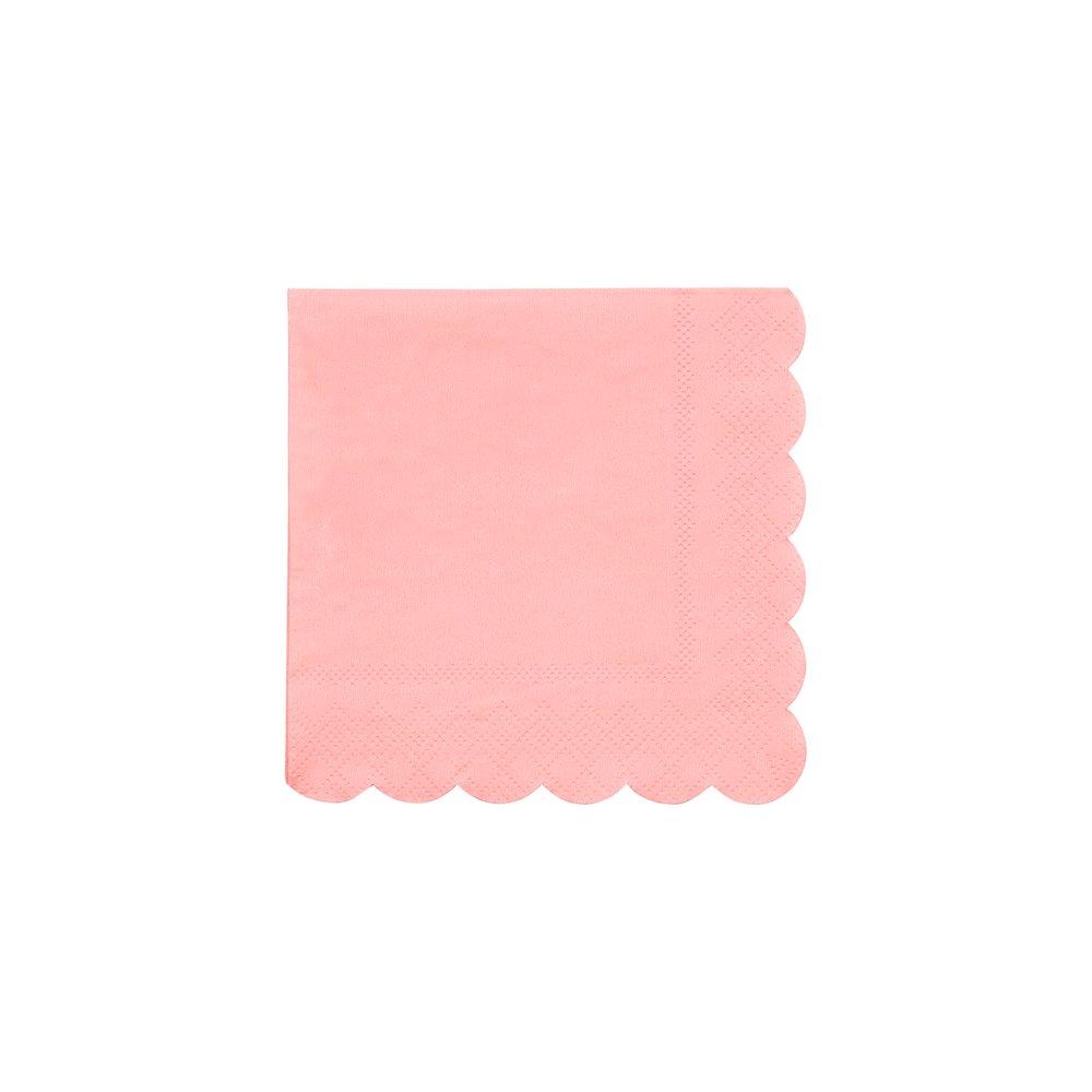 Meri Meri Party Neon Coral Scalloped Edge Small Napkins - bubblegum market