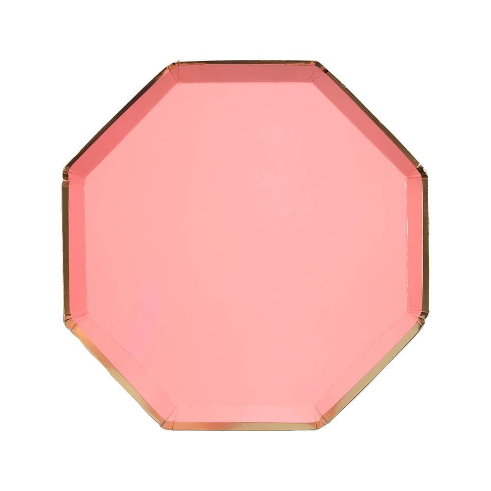 Meri Meri Party Neon Coral Side Plates 8.25" - bubblegum market