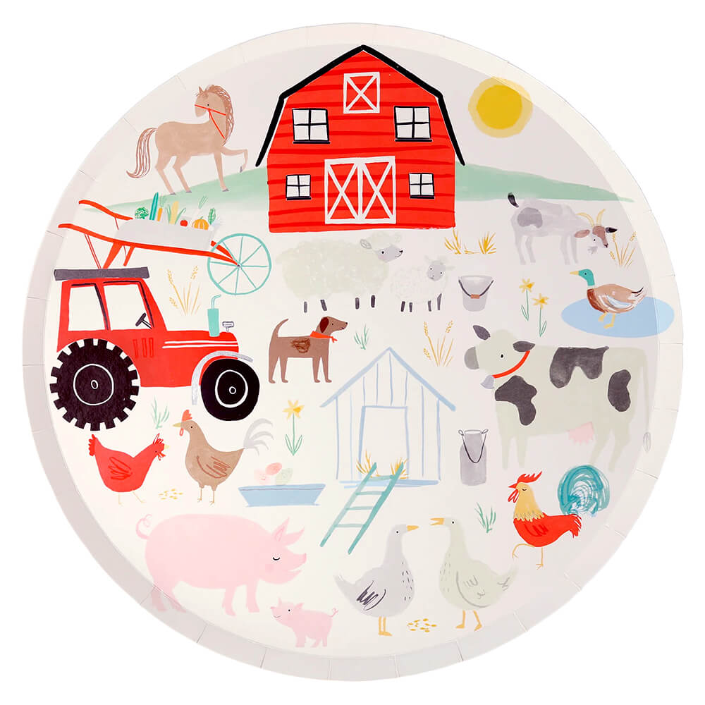 Meri Meri Party On The Farm Dinner Plates 10.5" - bubblegum market