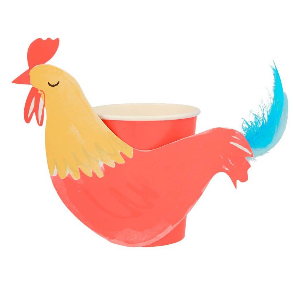 Meri Meri Party On The Farm Rooster Cups - bubblegum market