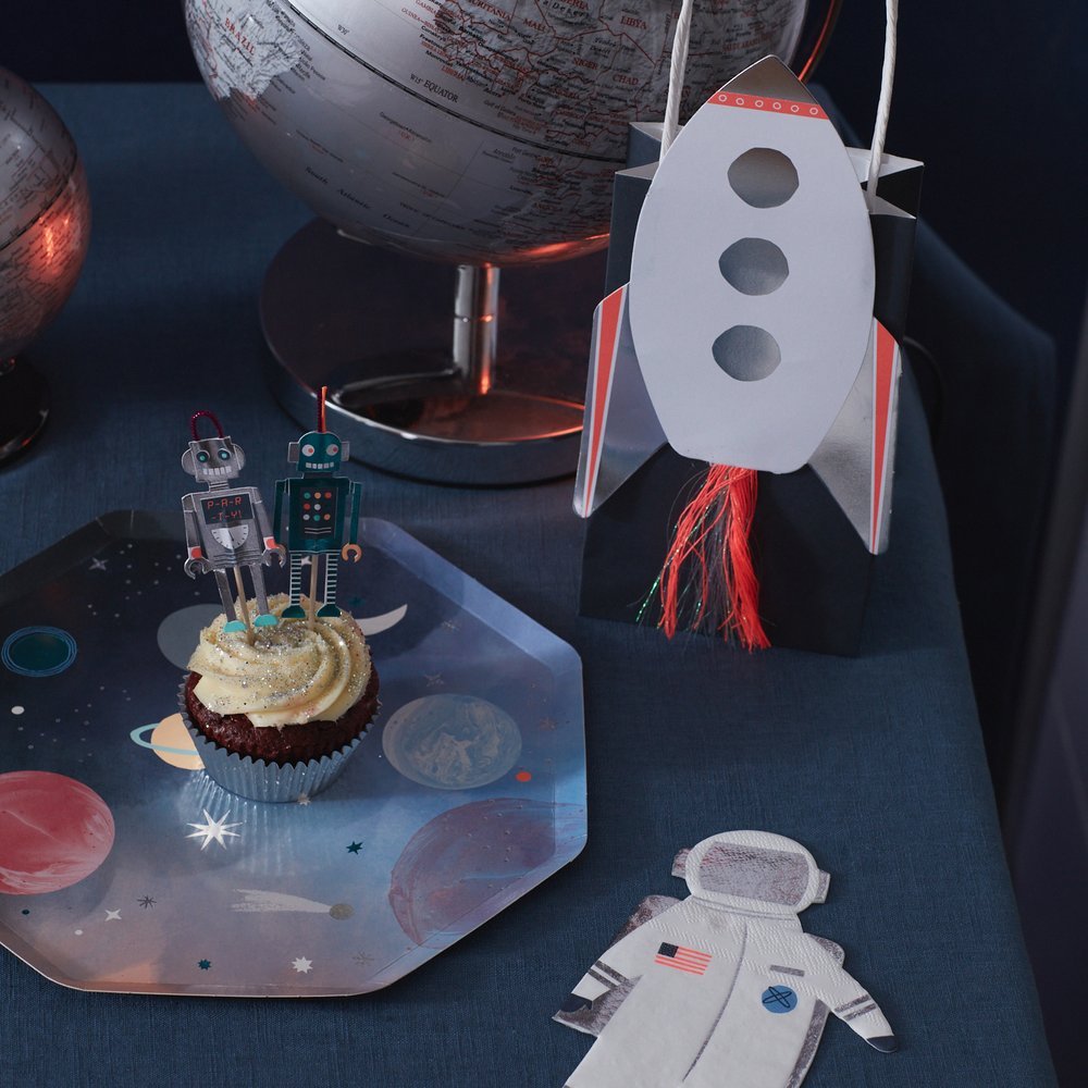 Meri Meri Party Outer Space Rocket Favor / Treat Bags - bubblegum market
