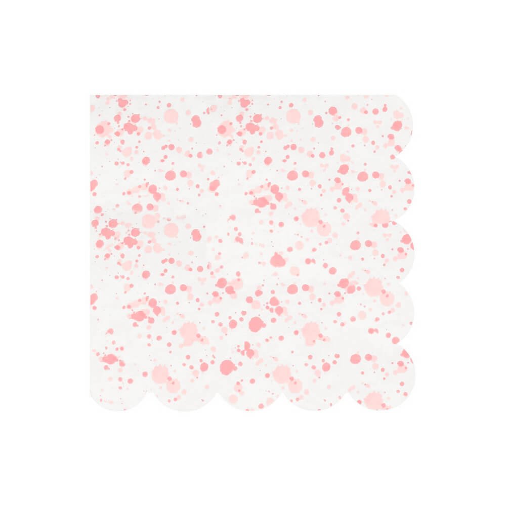 Meri Meri Party Paint - Splattered Speckled Large Napkins - bubblegum market
