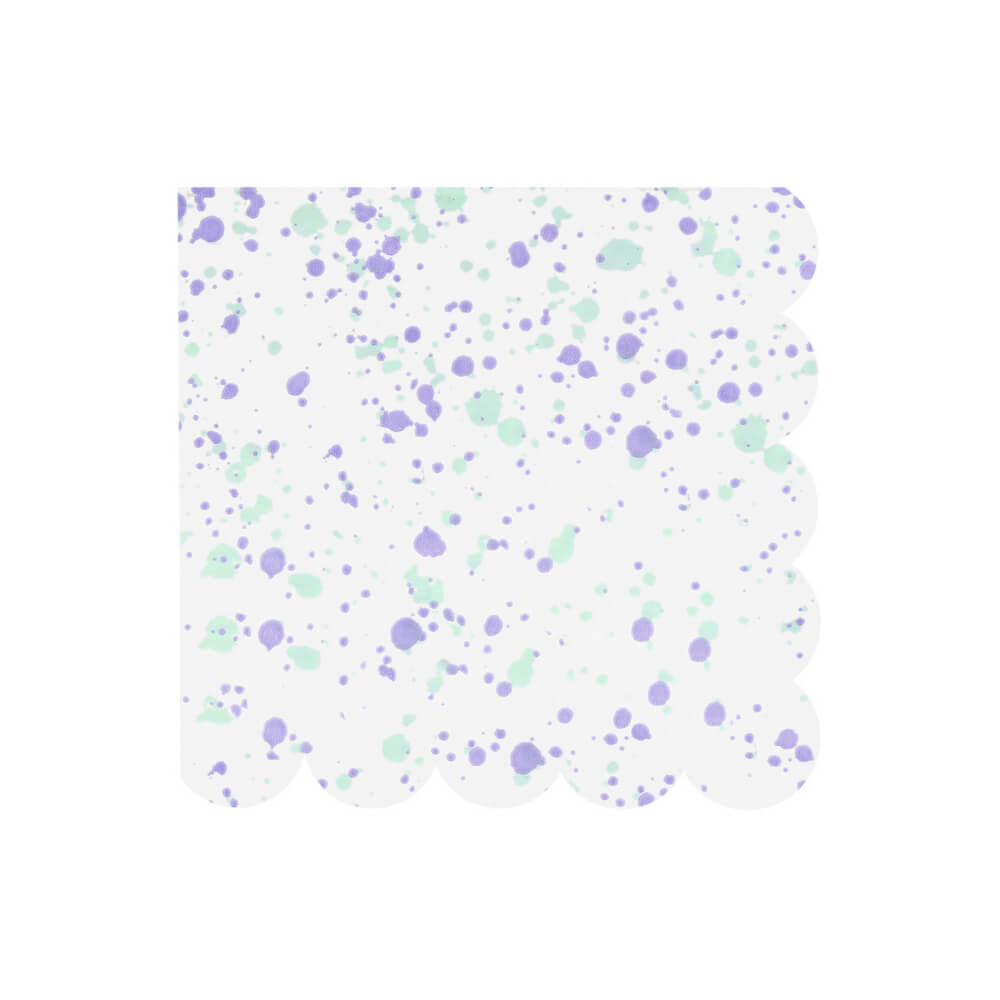 Meri Meri Party Paint - Splattered Speckled Large Napkins - bubblegum market