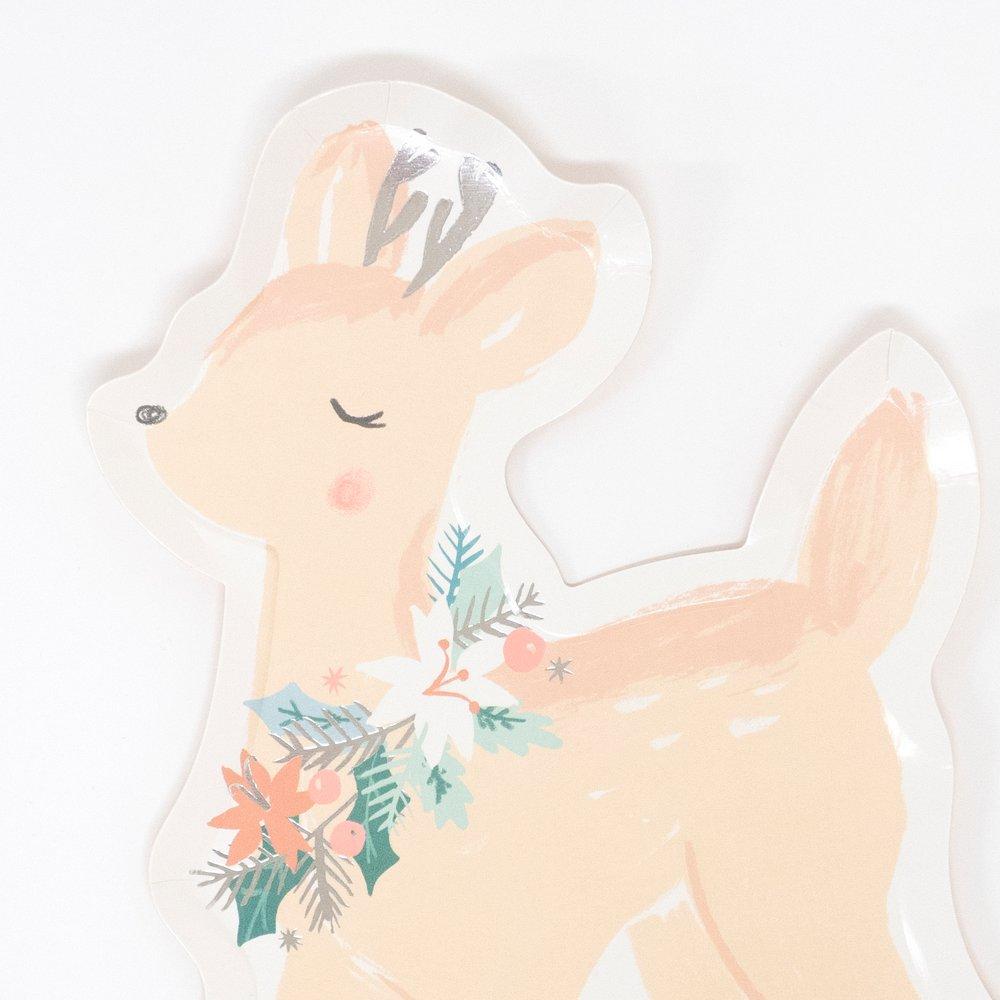 Meri Meri Party Pastel Reindeer Plates 10.75" - bubblegum market