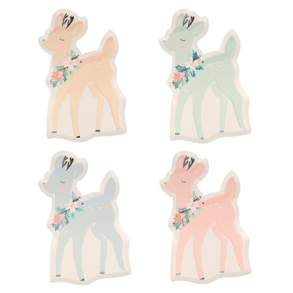 Meri Meri Party Pastel Reindeer Plates 10.75" - bubblegum market