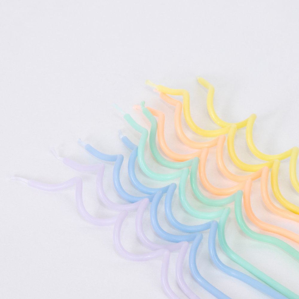 Meri Meri Party Pastel Swirly Candles - bubblegum market