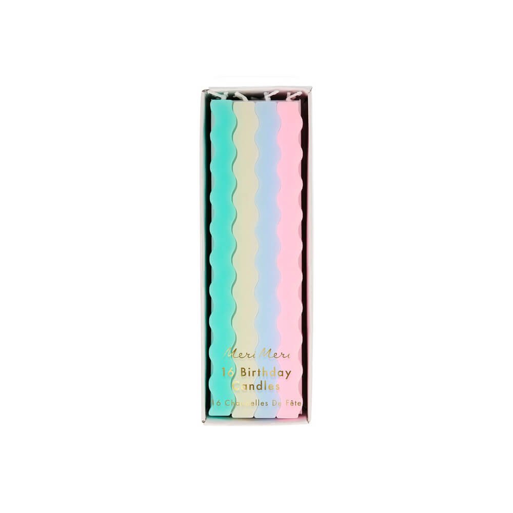 Meri Meri Party Pastel Wavy Candles - bubblegum market