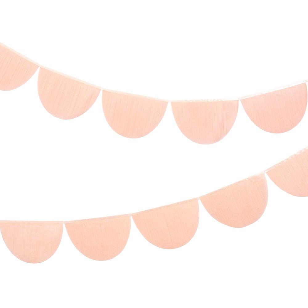 Meri Meri Party Peach Tissue Paper Scallop Garlands - bubblegum market