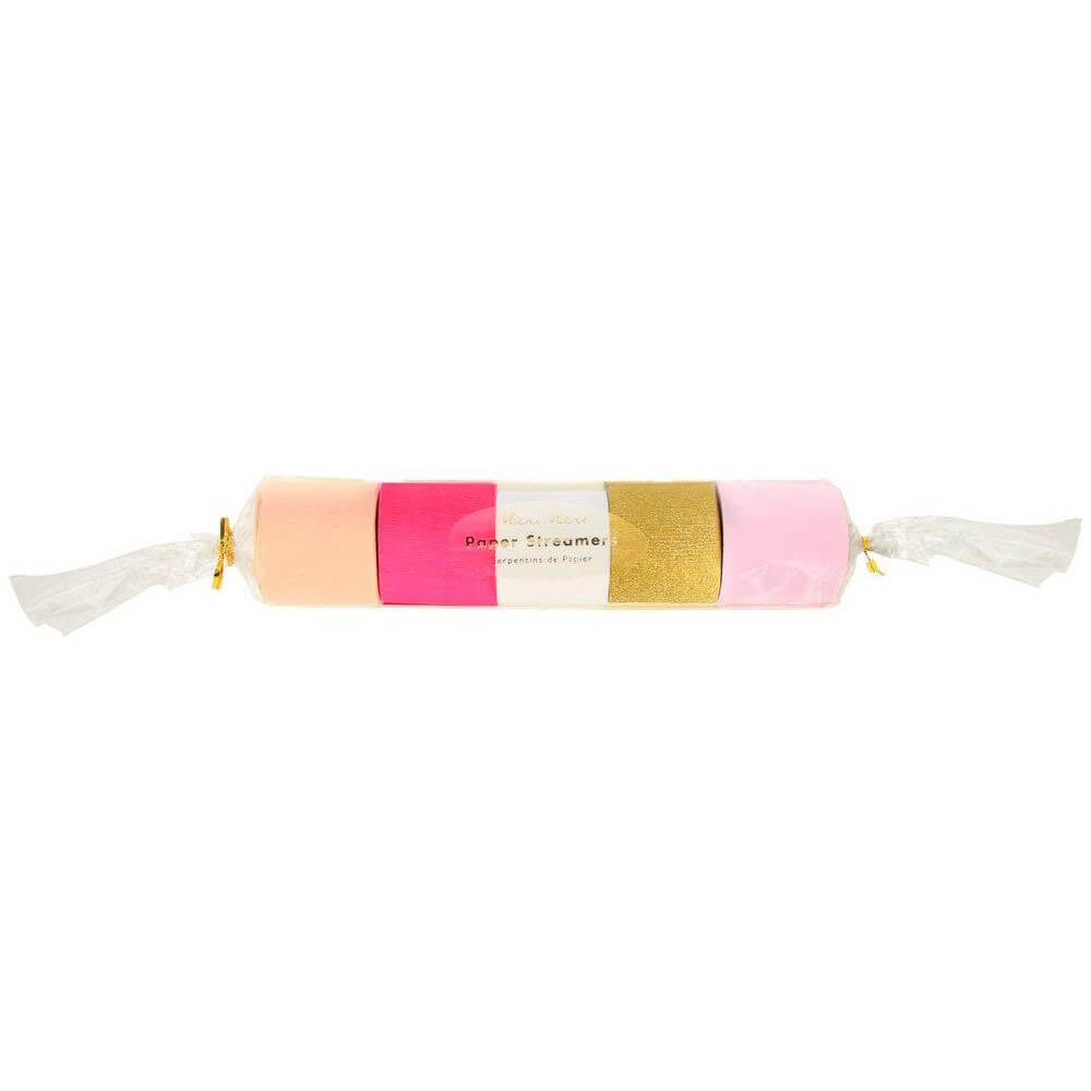 Meri Meri Party Pink Crepe Paper Streamers - bubblegum market