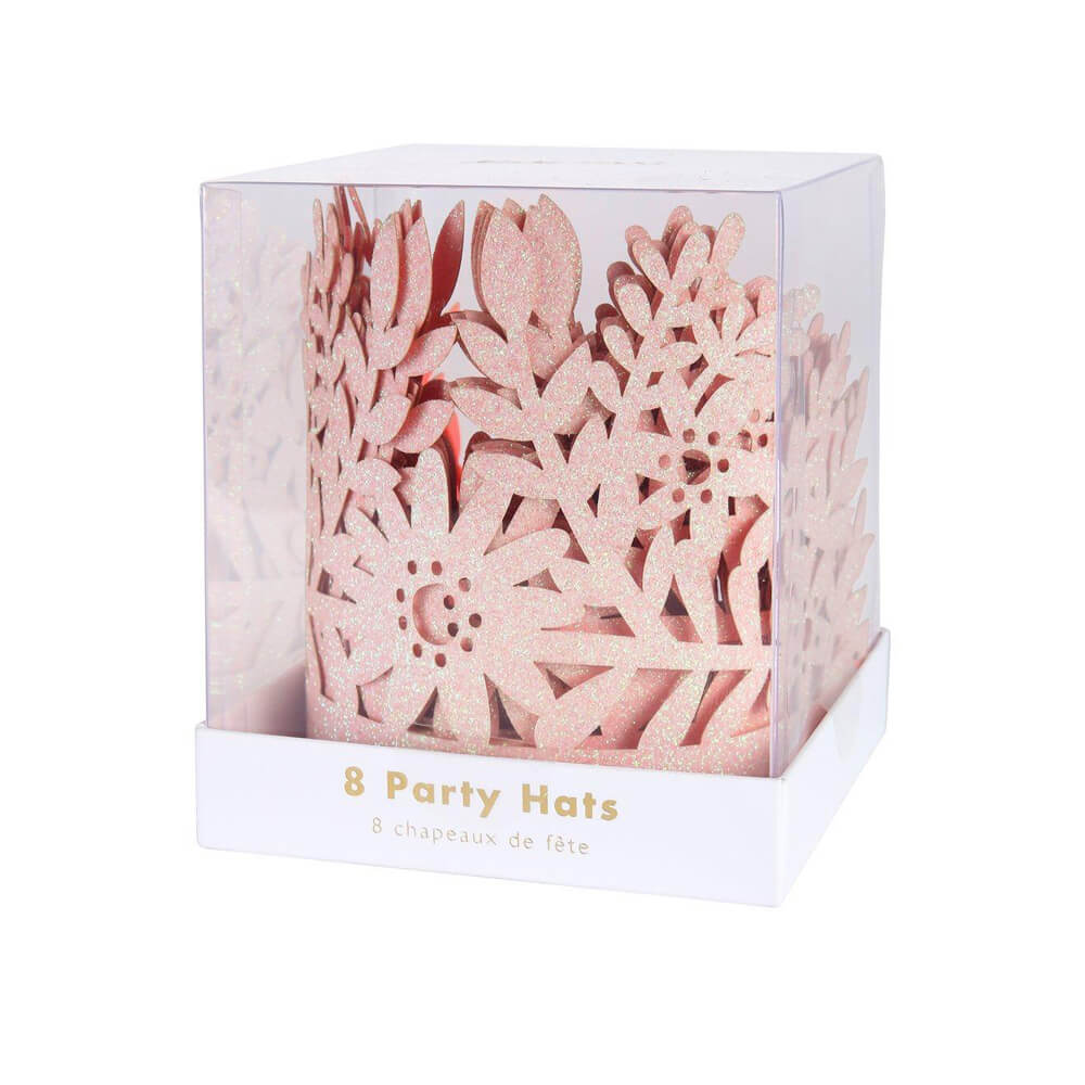 Meri Meri Party Pink Glitter Party Crowns - bubblegum market