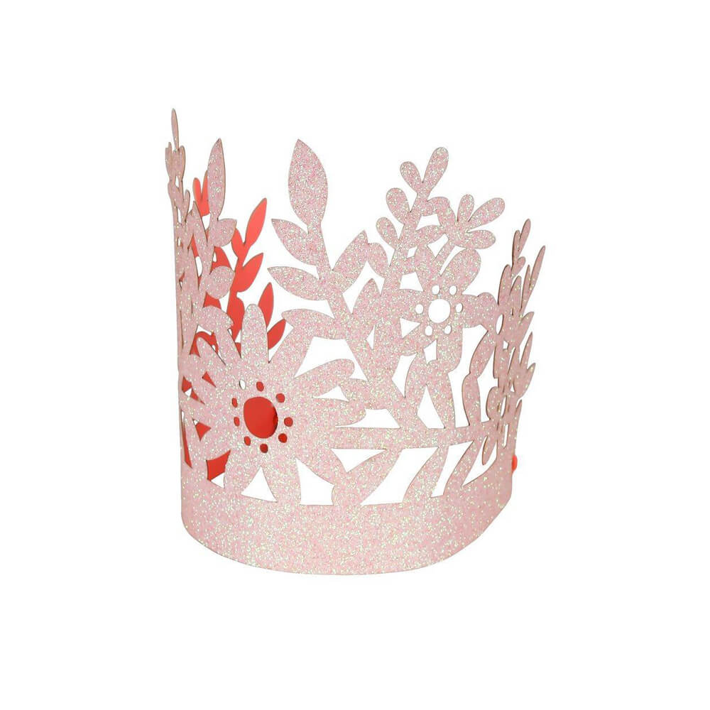 Meri Meri Party Pink Glitter Party Crowns - bubblegum market