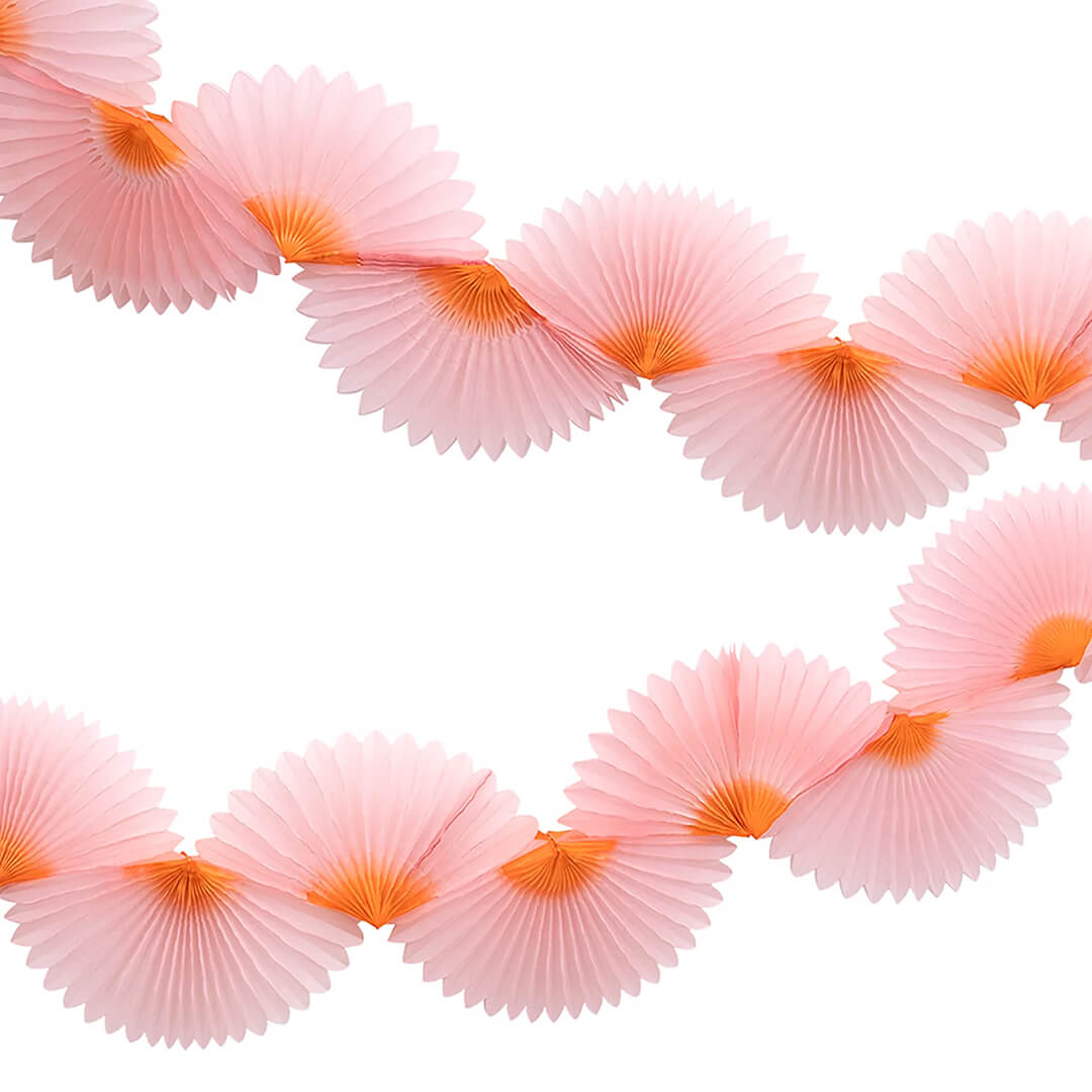 Meri Meri Party Pink Honeycomb Fan Garland - bubblegum market