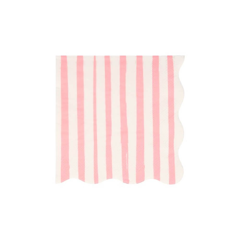 Meri Meri Party Pink Stripe Small Napkins - bubblegum market