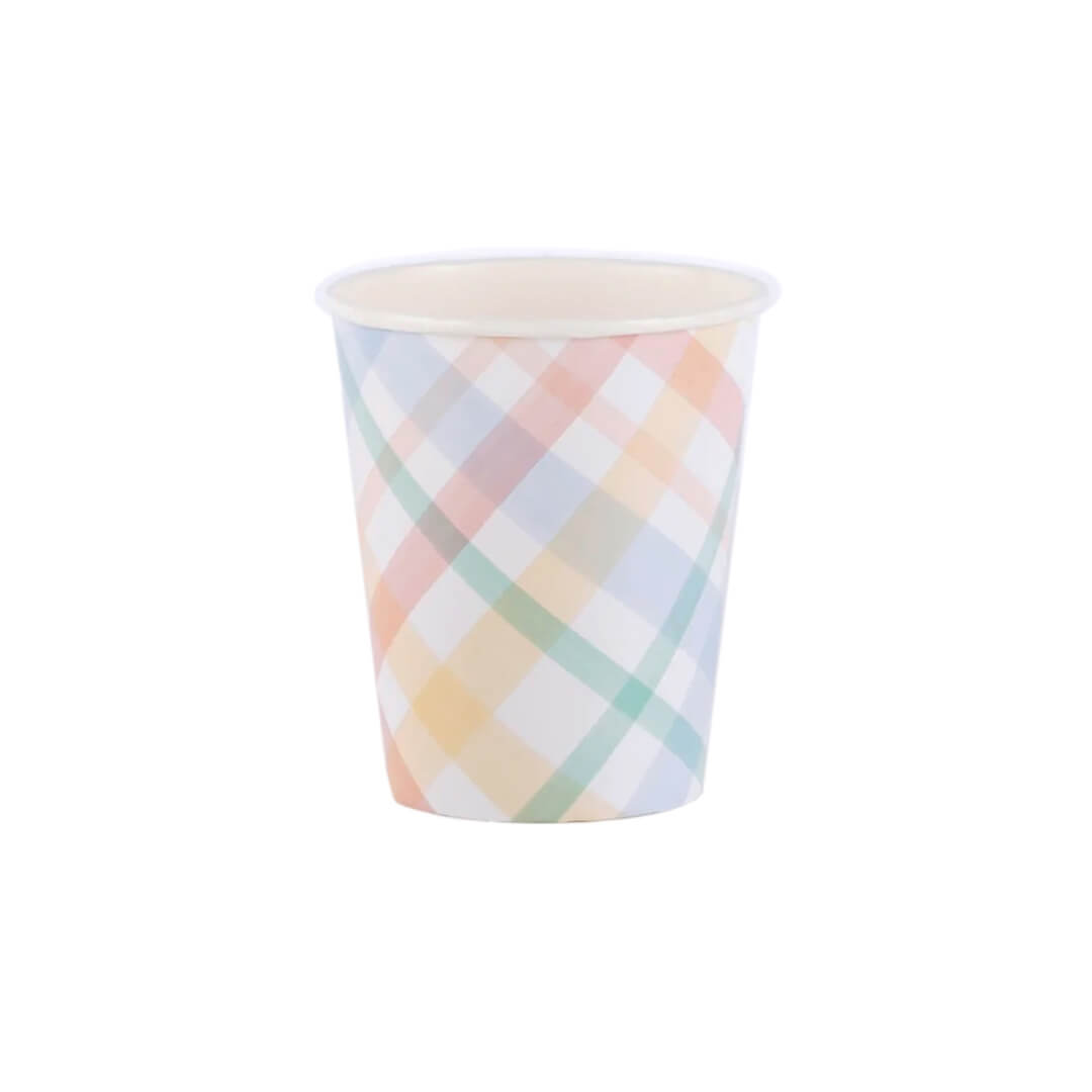 Meri Meri Party Plaid Pattern Paper Cups - bubblegum market