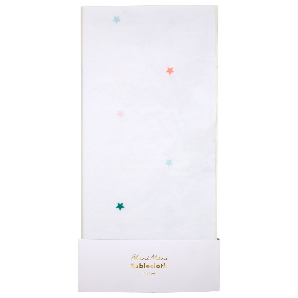 Meri Meri Party Rainbow Star Paper Tablecloth - bubblegum market