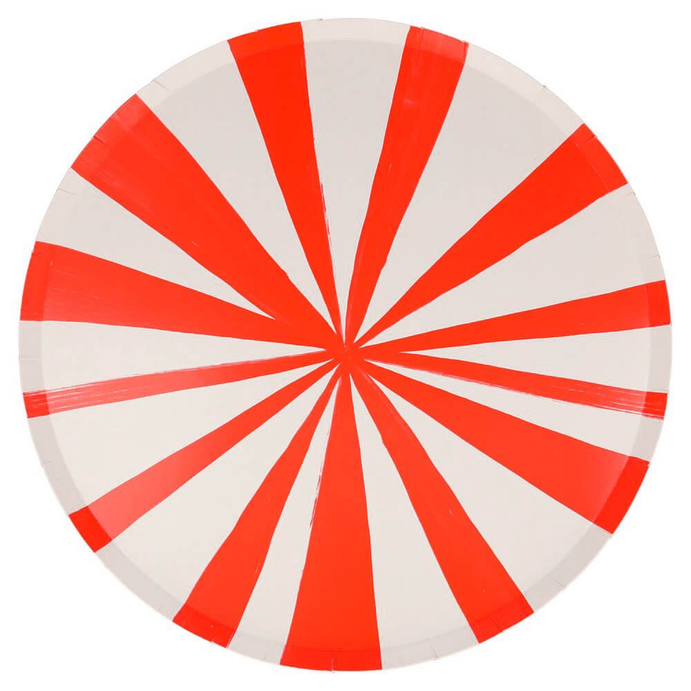 Meri Meri Party Red Stripe Dinner Plates 10.5" - bubblegum market