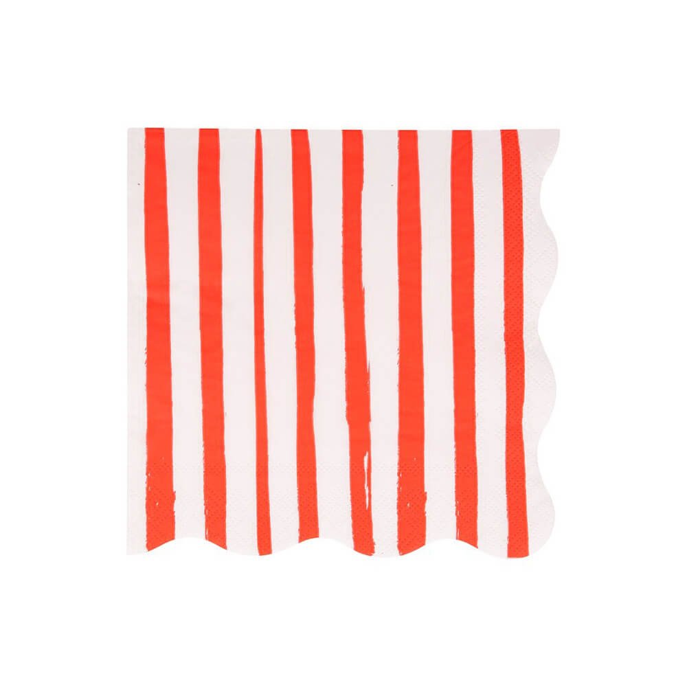 Meri Meri Party Red Stripe Large Napkins - bubblegum market