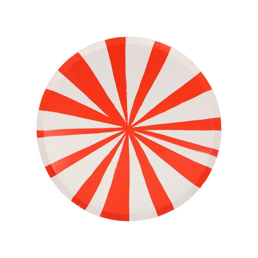 Meri Meri Party Red Stripe Side Plates 8.5" - bubblegum market