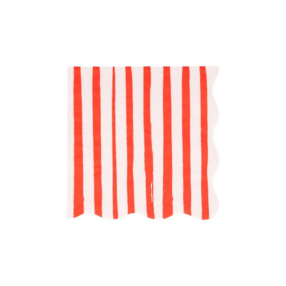 Meri Meri Party Red Stripe Small Napkins - bubblegum market
